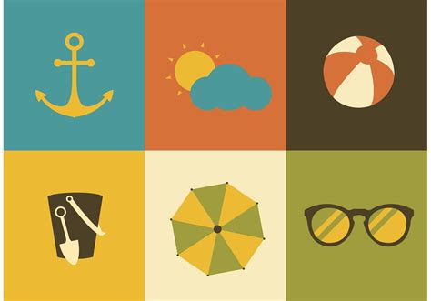 Summer Icon Vectors - Download Free Vector Art, Stock Graphics & Images