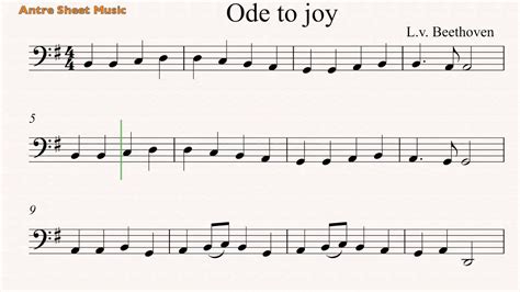 Ode to Joy- Easy Cello Sheet Music - YouTube