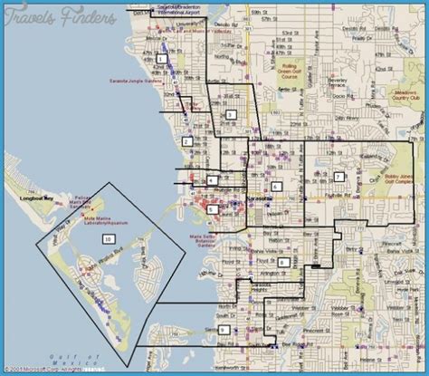 Sarasota County Map - TravelsFinders.Com