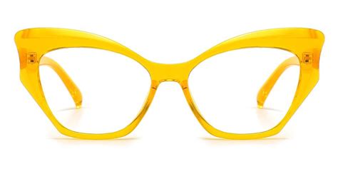 Abigail - Cat-eye Yellow Glasses for Women