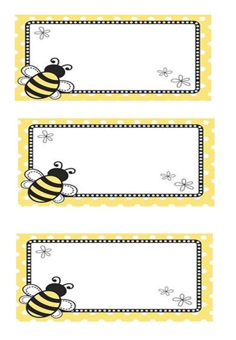 Bee Name Tags Free Printable - Printable Word Searches