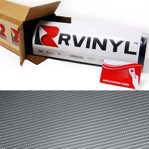 Rwraps™ Epoxy Silver 5D Carbon Fiber Vinyl Wrap | Car Wrap Film