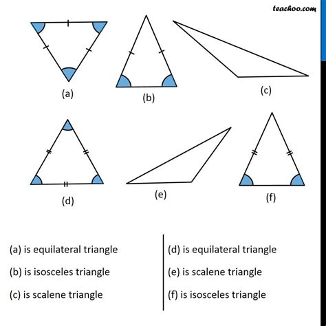 Classifying triangles on basis of side - Equilateral, Isoceles