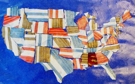 Geography Craft - United States out of Fabric Swatches | Grasping for Objectivity
