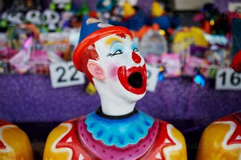 Image of Circus clown carnival game and prizes - Austockphoto