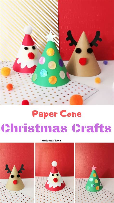 Paper Cone Christmas Crafts For Kids | Christmas crafts for kids, Christmas tree paper craft ...