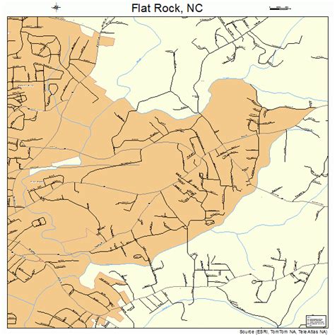 Flat Rock North Carolina Street Map 3723640