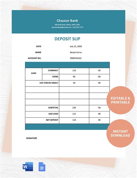 Deposit Slip Template Excel | sexiezpix Web Porn