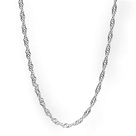 Simply Silver Sterlind Silver 925 Singapore Chain - Jewellery from Jon Richard UK