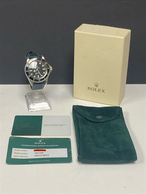 Rolex Submariner CPO Card 5513 Black Dial Automatic Men's Watch ...