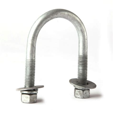 3S-4210 Round Galvanized U-Bolt Assembly 1/2" x 2" x 3-3/4"