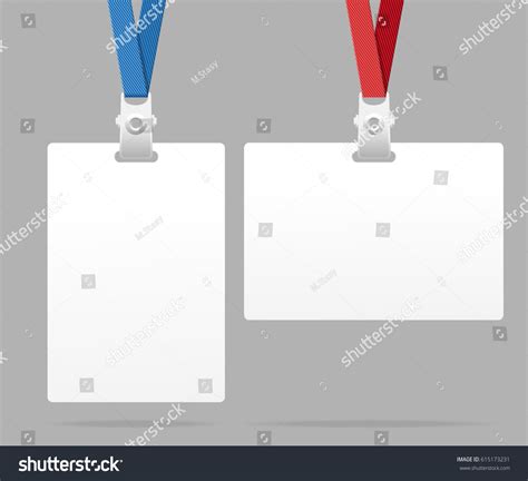 Realistic Blank Id Card Template Plastic Stock Vector (Royalty Free) 615173231 | Shutterstock