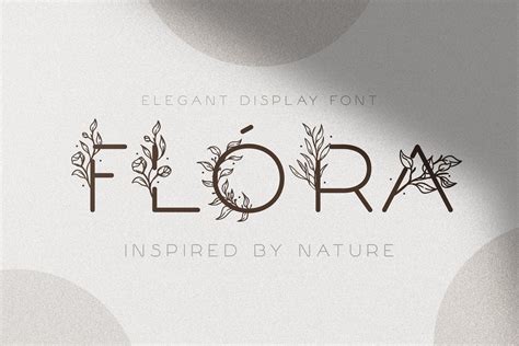 Flóra - A Delicate Floral Font with Flowers and Leaves. It's an elegant ...