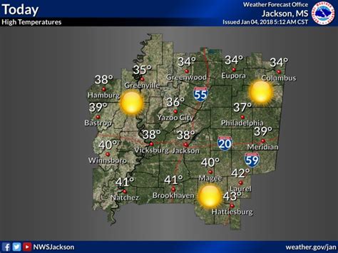 NWS Jackson MS on Twitter: "Dangerous cold weather will continue through Friday morning. Today's ...