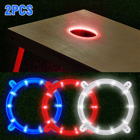 Cornhole Board Lights Set of 2, Waterproof Ultra Bright LED Corn Hole Lights for Standard Boards ...