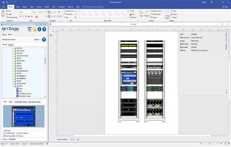 Visio Diagramming of Racks | NetZoom