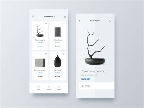 Minimalist eCommerce App | Ecommerce app, App interface design, Web ...