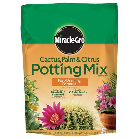 Miracle-Gro Cactus, Palm & Citrus Potting Mix 8 qt. - Walmart.com - Walmart.com