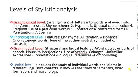 😱 Stylistic analysis definition. The Four Levels Of Stylistic Analysis ...