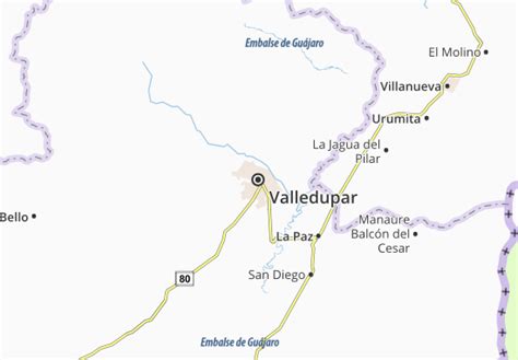 MICHELIN Valledupar map - ViaMichelin