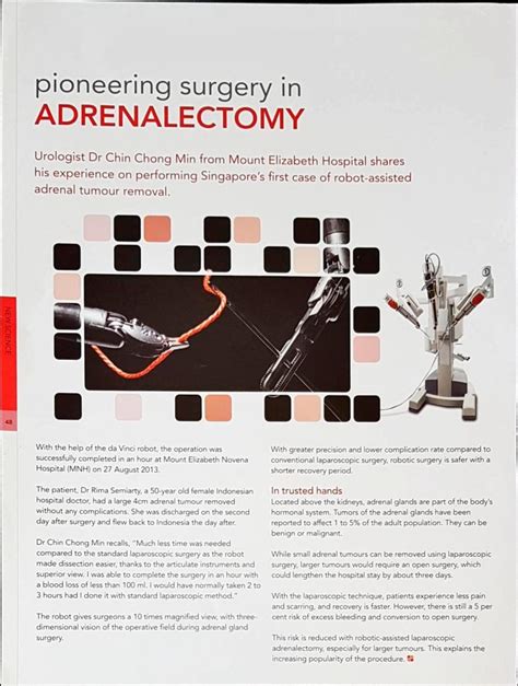 Robotic/Laparoscopic Adrenalectomy - Chin Chong Min Urology & Robotic Surgery Centre