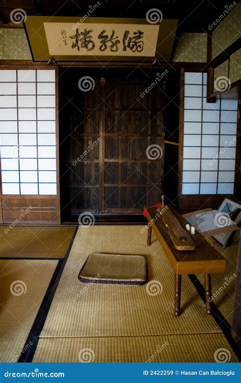 Old Japanese House Interior Stock Image - Image of furnishings, table: 2422259