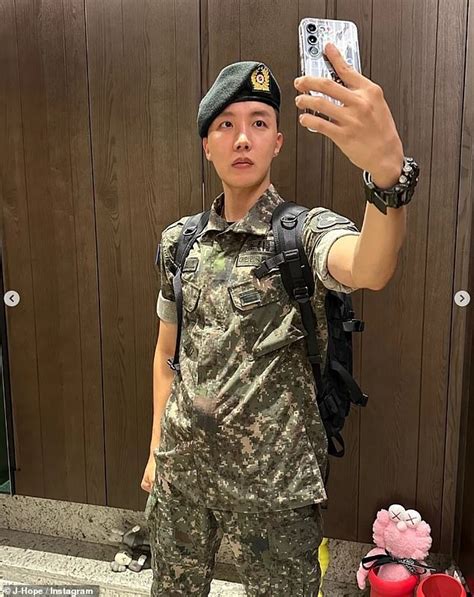 BTS star J-Hope shares new snaps wearing his military uniform after joining the South Korean ...