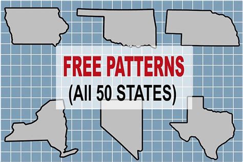 State Outlines, Maps, Stencils, Patterns, Clip Art (All 50 States ...