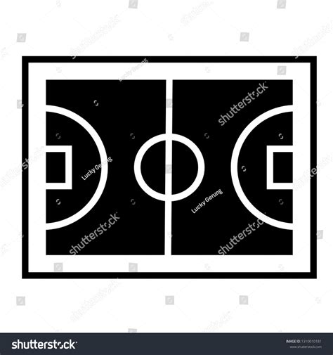 Basketball Court Icon Vector Stock Vector (Royalty Free) 1310010181 ...