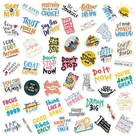 Motivational Quote Stickers Inspirational Words Stickers - Temu