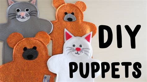 Easy DIY Bear and Cat Hand Puppets | Felt Puppets | OCC Shoebox Craft ...