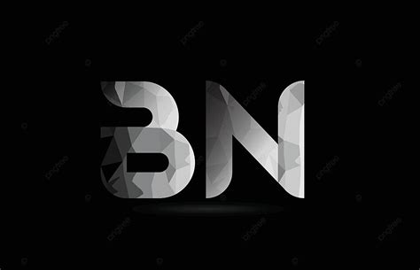 Logo Combination Of Black And White Alphabet Letters B N And Bn Vector, Modern, Combination, Bn ...