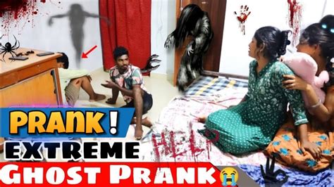 Scary Ghost👻Prank on Wife and Family|Funny scary ghost prank on ...