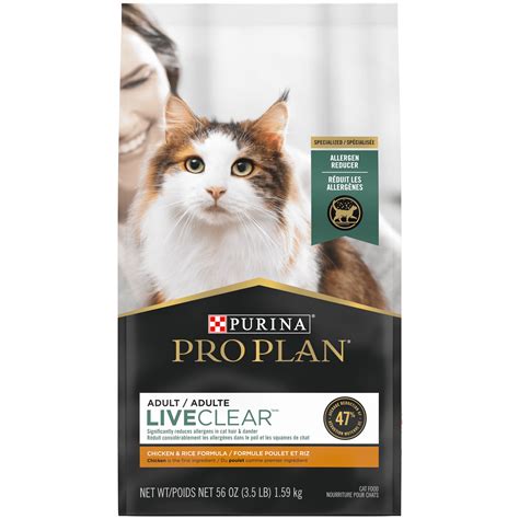 Purina Pro Plan With Probiotics, High Protein Dry Cat Food, LIVECLEAR ...