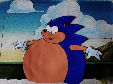 Adventures of Sonic the Hedgehog FAT SONIC Cel Hand Painted Background DiC | #1974665233