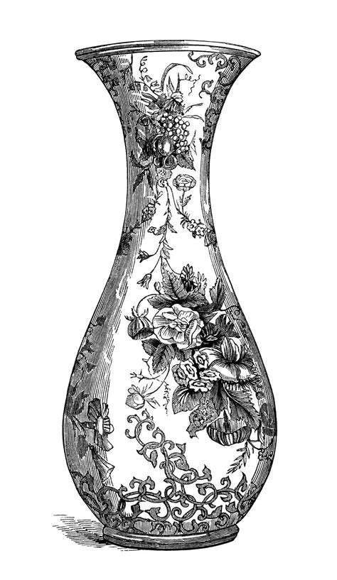Vase Clipart Black And White