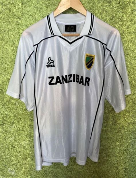 TANZANIA NATIONAL TEAM SHIRT JERSEY SOCCER WHITE FOOTBALL SKIES SIZE XL | eBay