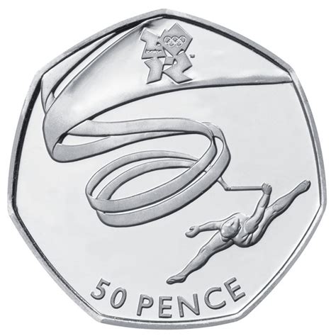 2012 Olympic Gymnastics 50p Coin | Olympic gymnastics, Olympics, Coins