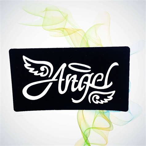 Angel Letter Words Hollow Tattoo Stencils Women Girl Children Body ARm ...