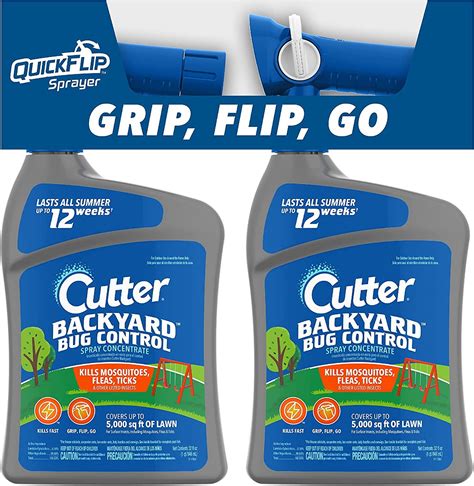 Cutter Insect Control Spray 2 Pack, Mosquito & Yard Flea Killer ...