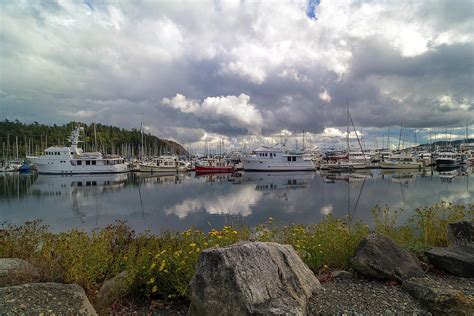 Port of Anacortes Marina on a Cloudy Day Photograph by David Gn - Fine Art America