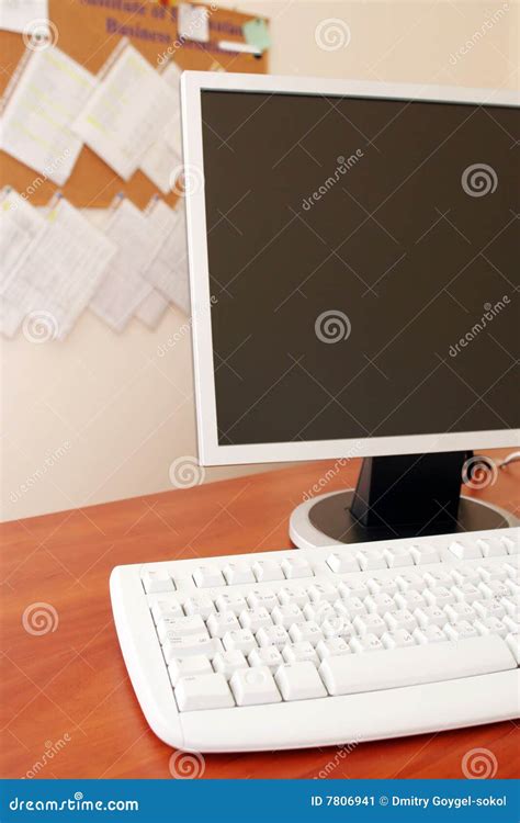 Office Workplace (computer Monitor) Stock Image - Image of equipment, office: 7806941