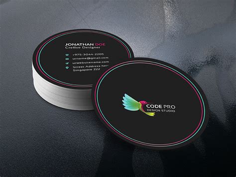 Circle Business Card by Graph Squad on Dribbble