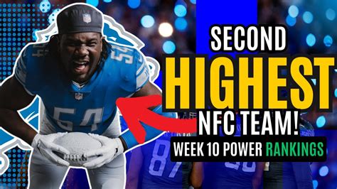 Week 10 Power Rankings: Detroit Lions - Second Best in NFC! - YouTube