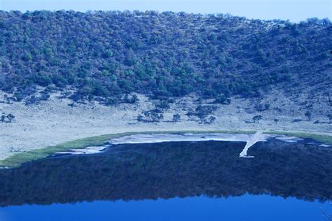 Aerial View Of Meteor Crater Lake Free Stock Photo - Public Domain Pictures