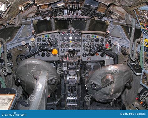 Old Aircraft Cockpit Royalty Free Stock Image - Image: 23434486