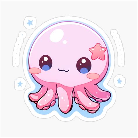 Cute Kawaii Octopus Smile by CozyKawaiiArt | Redbubble | Милые каракули, Стикер-арт, Милые рисунки