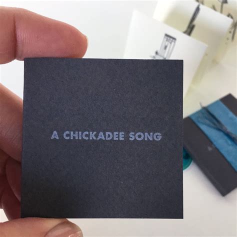 A Chickadee Song, Tiny Letterpress Book - Etsy