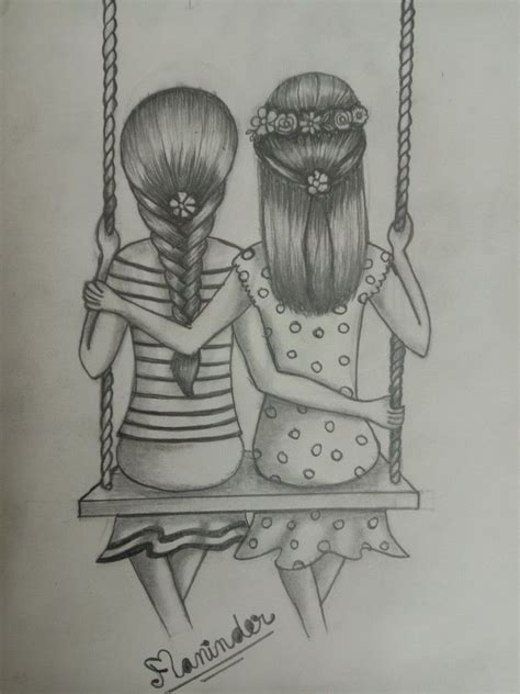 Friendship Pencil Drawing Pictures : Friendship Day Drawing || Best ...