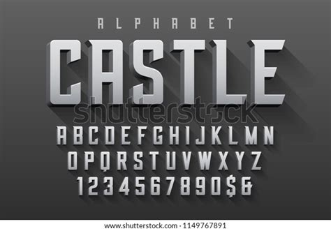 Vector Condensed Original Display Font Design Stock Vector (Royalty ...